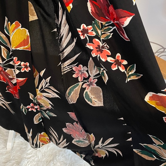 Patrons of Peace- Boho Black Floral Print Maxi Skirt size S - Picture 3 of 5